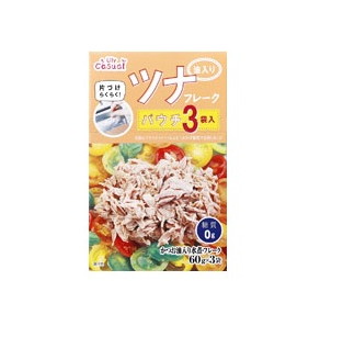 かつおのツナフレーク 油入り水煮 パウチ3P